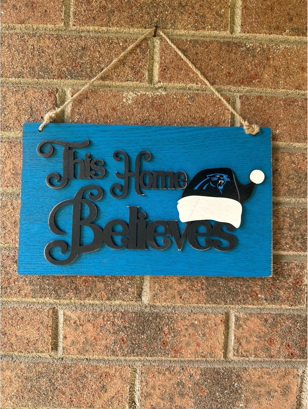 FOCO Carolina Panthers This Home Believes Hanging Sign